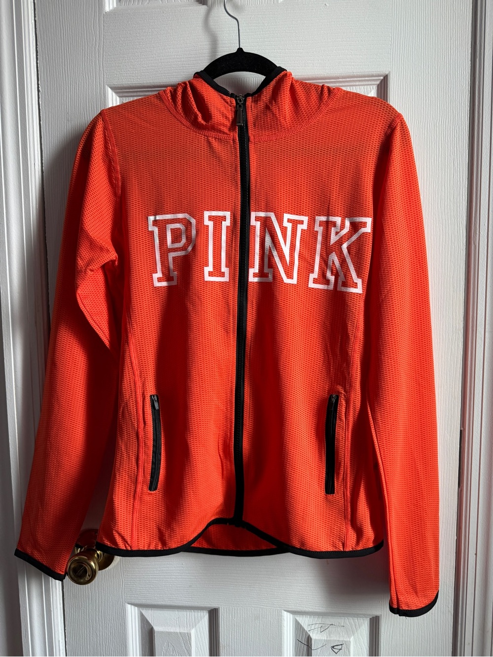 PINK Orange & Black Full Zip Jacket & Pants Set